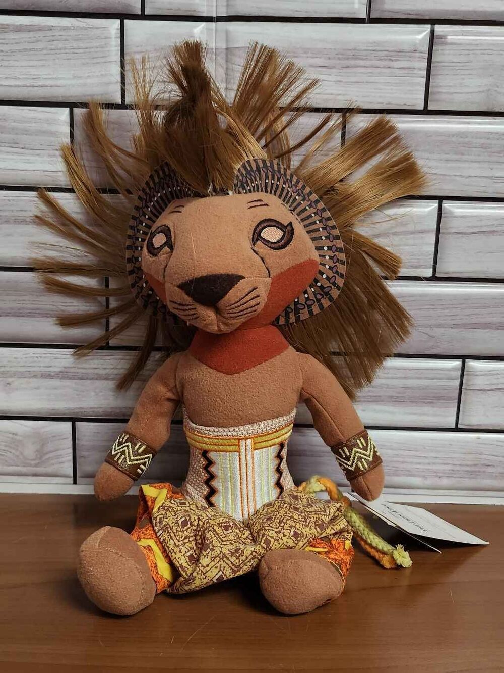 Walt Disney Lion King Simba with Mohawk Native plush doll toy #A63